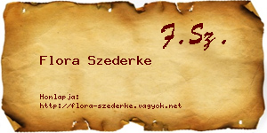 Flora Szederke névjegykártya